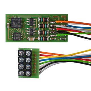 Fahrzeugdecoder DH12A-2 Plux12 SX1 SX2 & DCC Mit Anschlusskabel für NEM 652
