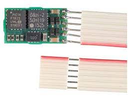[830600] Fahrzeugfunktionsdecoder FH05B-1 mit Flachbandkabel für NEM 651 für SX1 SX2 & DCC