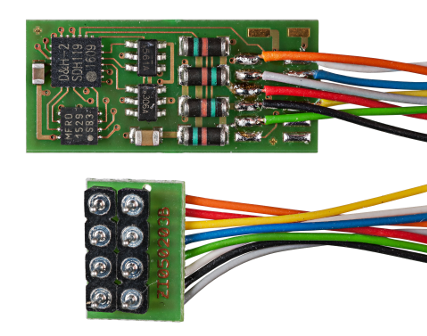 [830436] Fahrzeugdecoder PD12A-2  SX1 SX2 & DCC Mit Anschlusskabel für NEM 652