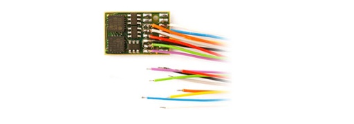 [830610] Fahrzeugdecoder DH16A-3 SX1 SX2 & DCC mit 9 Anschlusslitzen, Länge ca. 145 mm